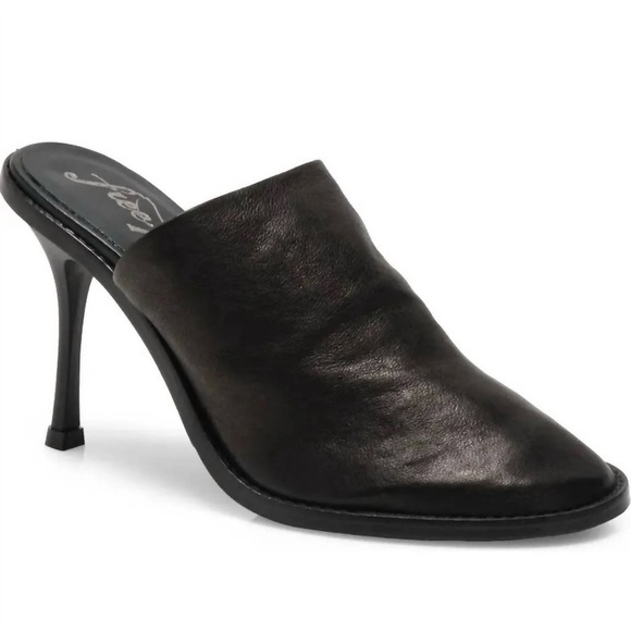 Free People New in Box Women's Leila Black Heeled Mules- Size 39 - Picture 1 of 12